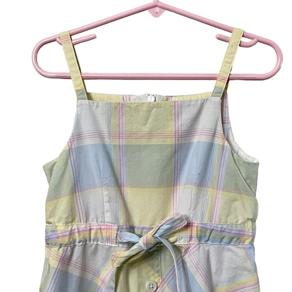 Tommy Hilfiger Girls Cami Strap Tank Pastel Summer Dress Blue Yellow size 6 - Picture 2 of 6